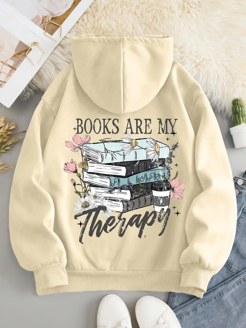 Books Are My Therapy Hoodie