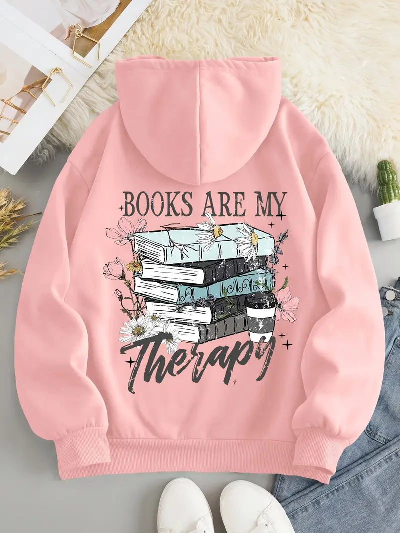 Books Are My Therapy Hoodie